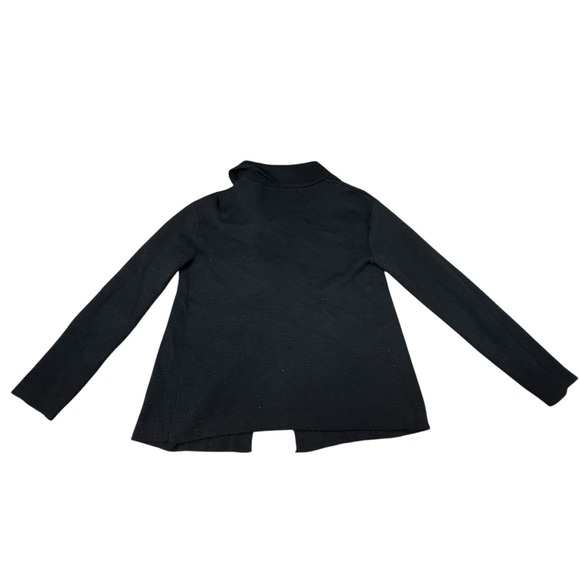 Ann Taylor Factory Simply Elegant Black Open Front Cozy Cardigan Sweater Medium - Picture 5 of 5